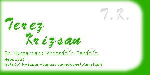terez krizsan business card